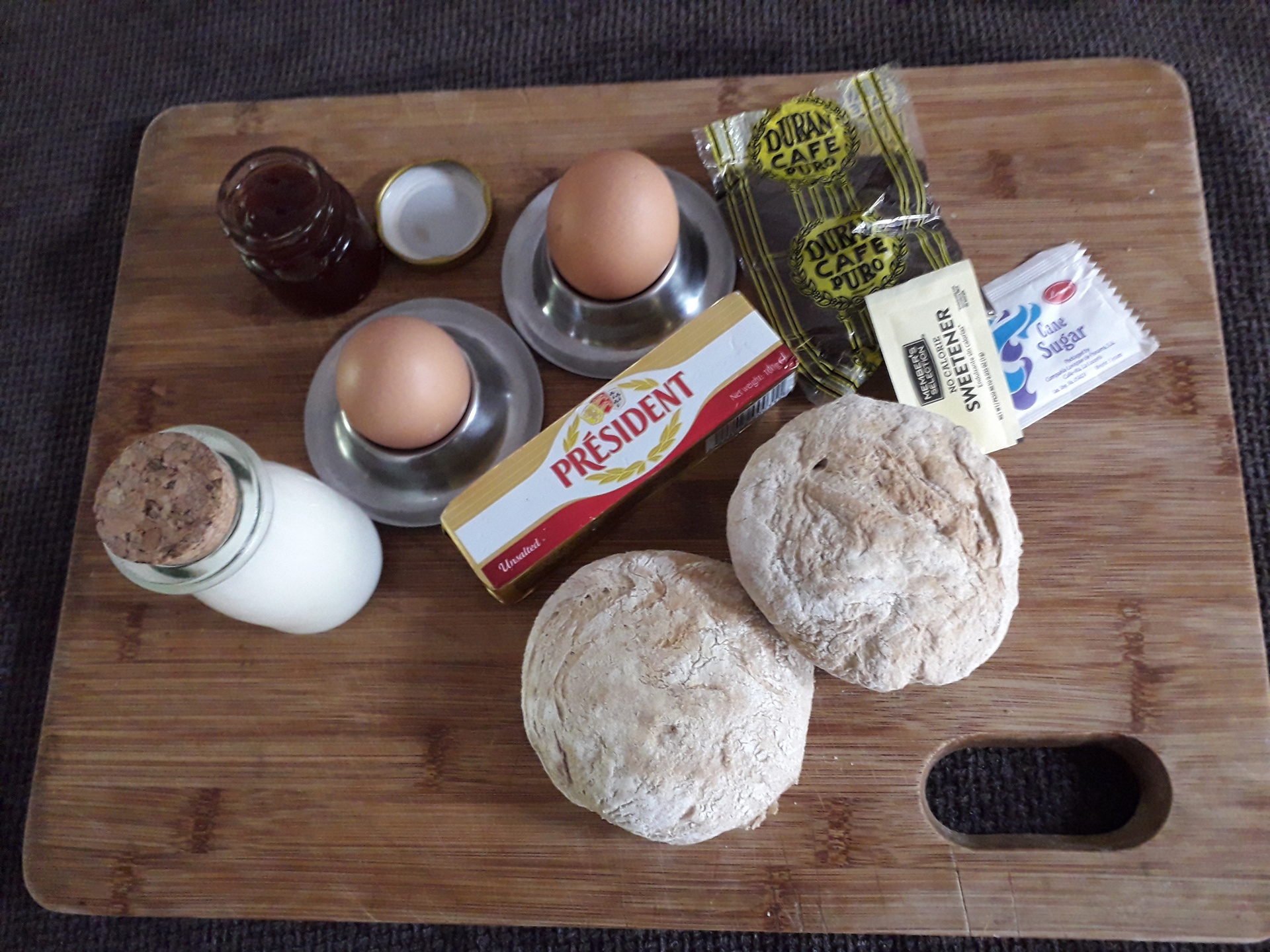 Our DIY breakfast at Aparthotel Boquete