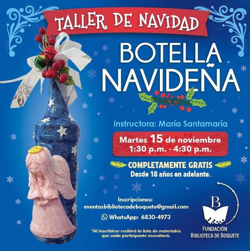 2023 taller de navidad Maria Santamaria - Botella navideña