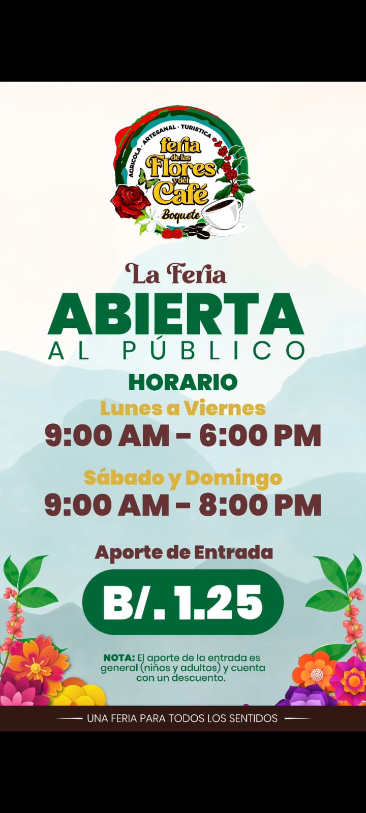 The ​Bo​quete Fl​​ower and Coffee Fair Grounds are always open to the public