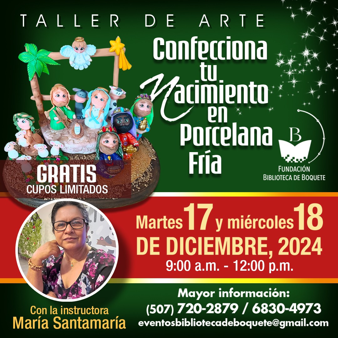 2024 taller de arte Maria Santamaria - confecciona tu nacimiento en porcelana fria
